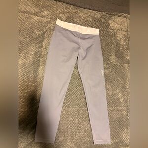 Adidas Women's Light Purple Leggings with White Trim